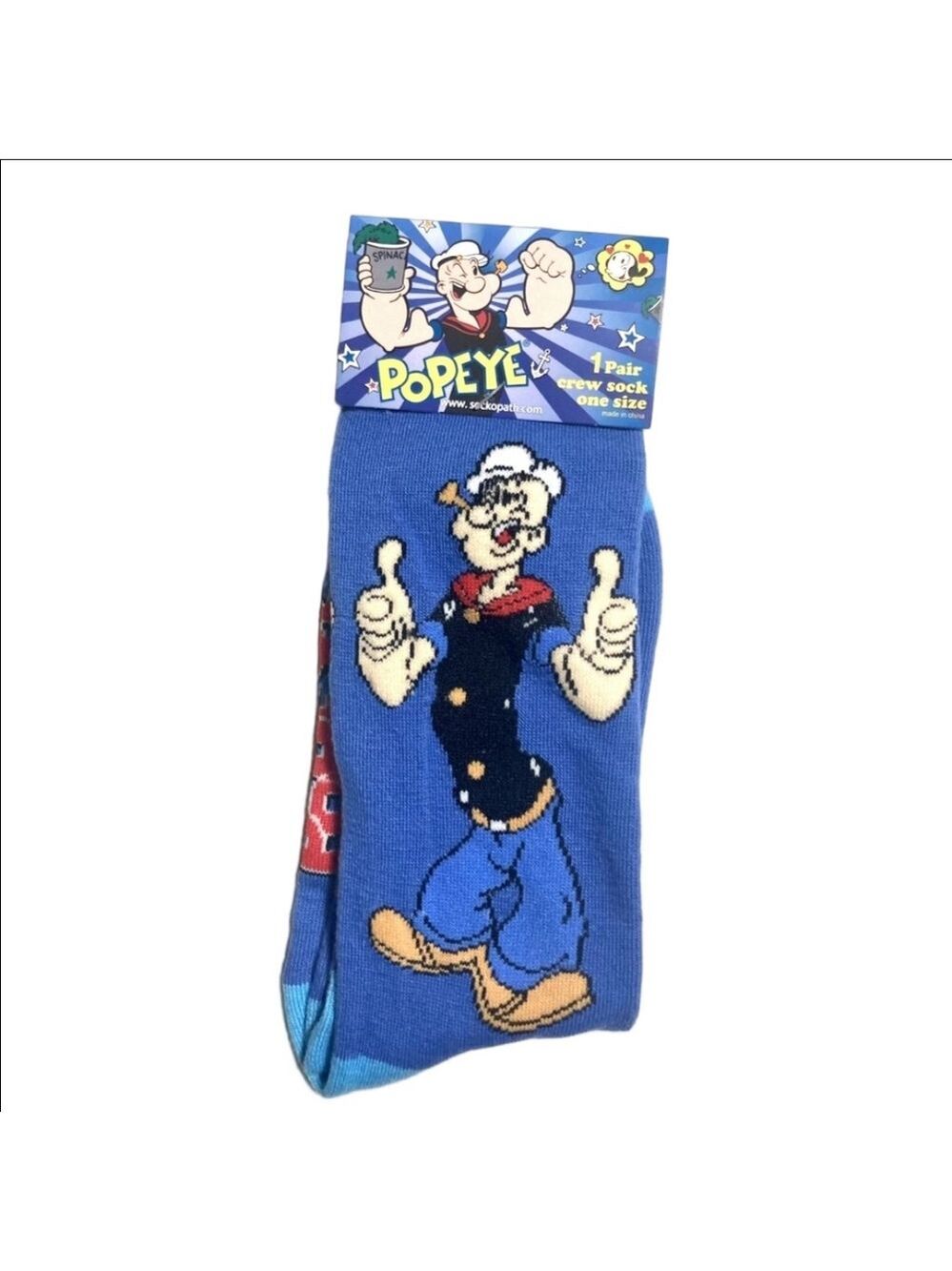 4 /$25 Popeye Novelty Crew Socks Popeye The Sailor Man Stocking Stuffer